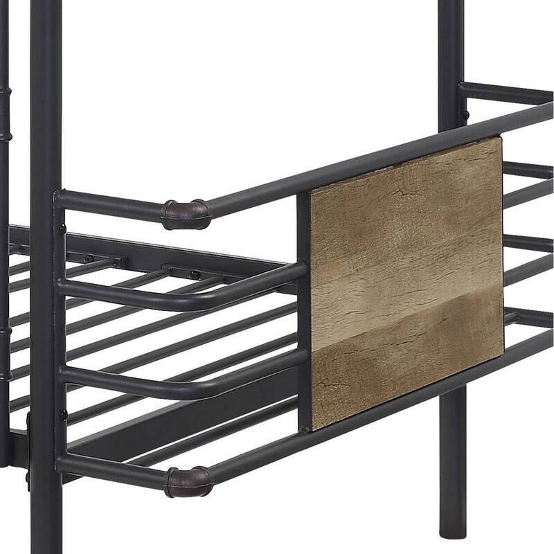 Curry Gunmetal Twin over Twin Bunk Bed