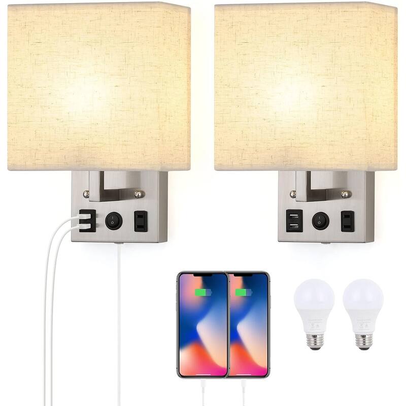 Modern Wall Sconces Set of 2 - Black - 5-drawer