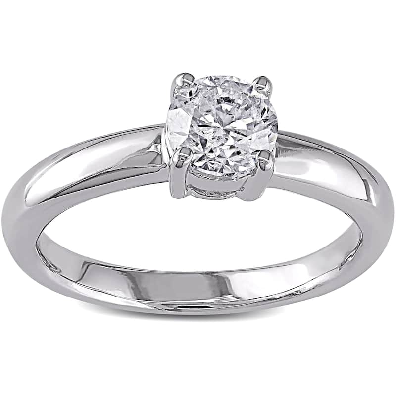 Miadora Signature Collection 14k White Gold 1ct TDW Certified Diamond Solitaire Engagement Ring