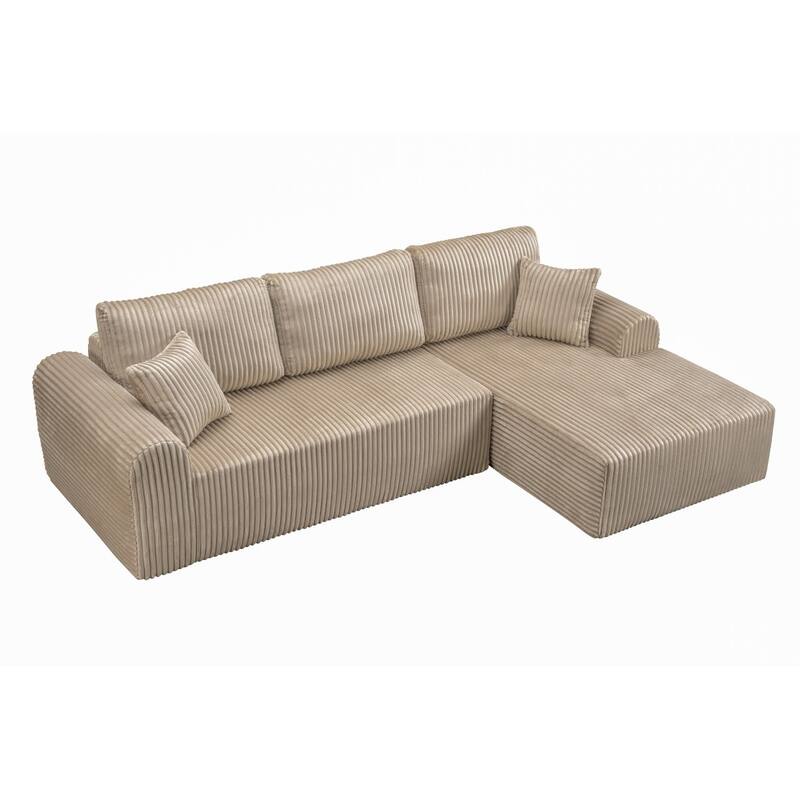 109" Cloud Sectional Sofa with Chaise, No Assembly Required