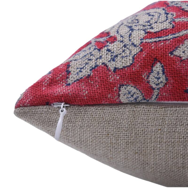 Fabdivine Accent Floral Cushioncase for Rustic Living Room Couch or Bed Pink Fall Throw Decoration Pillow Cover, Rameshwaram