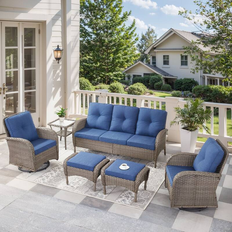 6 Pieces Outdoor Patio Furniture Set