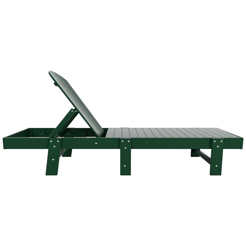 Altura Armless Poly Eco-Friendly All Weather Reclining Chaise Lounge (Set of 2)