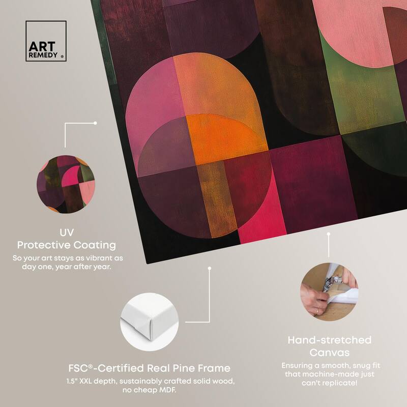 Bauhaus Romance Canvas by Art Remedy, Gallery Wrapped