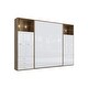 preview thumbnail 12 of 13, INVENTO Vertical Wall Bed with mattress 55.1"x78.7" and 2 storage cabinets Oak Country/White