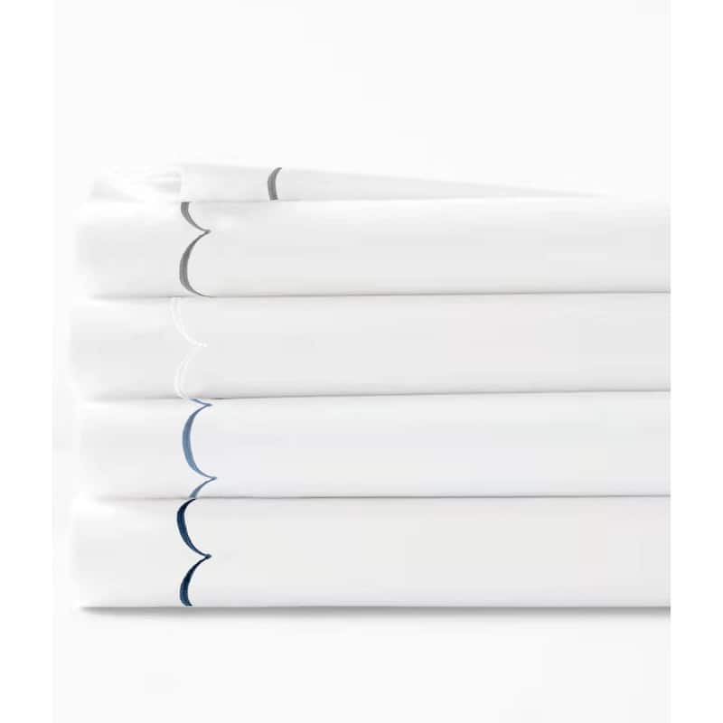 Home Sweet Home Collection 600TC Cotton Scallop Embroidery Sheet Set & Pillowcases