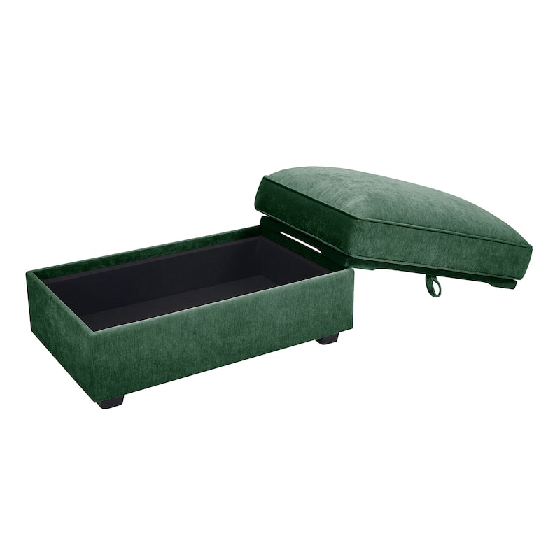 Rossetta Chenille Classic Color Matching Stylish Ottoman with Hidden Storage Spaces