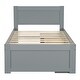 preview thumbnail 25 of 33, Twin Platform Bed with Drawer and Two Storage Shelves, No Box Spring Needed