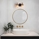 preview thumbnail 8 of 12, Elisie Modern 2-light Bathroom Vanity Light Farmhouse Black Gold Sconce with Water Glass