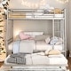 preview thumbnail 17 of 46, 2 In 1 Full XL Over Queen Metal Bunk Bed With Trundle,Save Space Silver