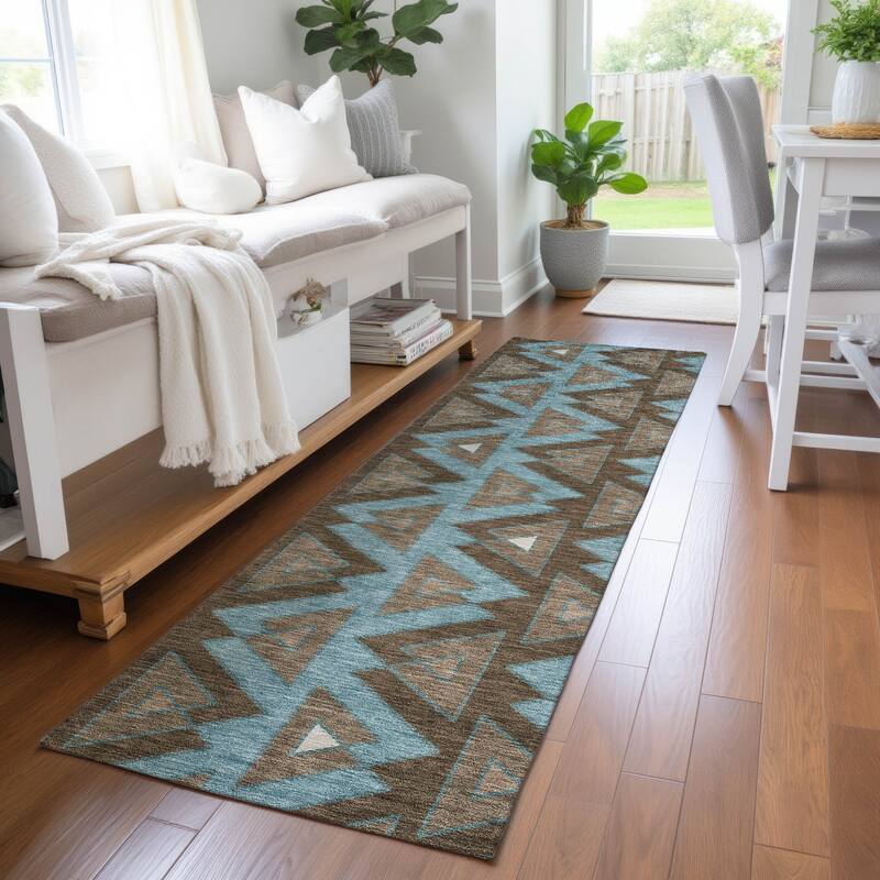 Machine Washable Indoor/ Outdoor Global Lyons Chantille Rug
