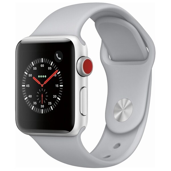 apple watch series 3 38mm silver aluminum fog sport band