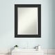 preview thumbnail 23 of 23, Beveled Wood Bathroom Wall Mirror - Corvino Black Frame