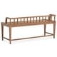 preview thumbnail 4 of 8, Magnussen Home Lindon Belgian Wheat Low Back Arm Bench - 52.13''W x 19.13''D x 24''H