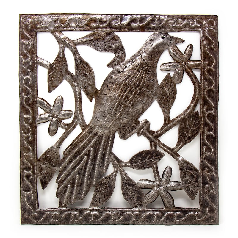 Handmade Bird Metal Wall Art (Haiti)