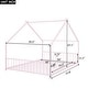 preview thumbnail 7 of 5, Full Size Metal House Bed, Pink