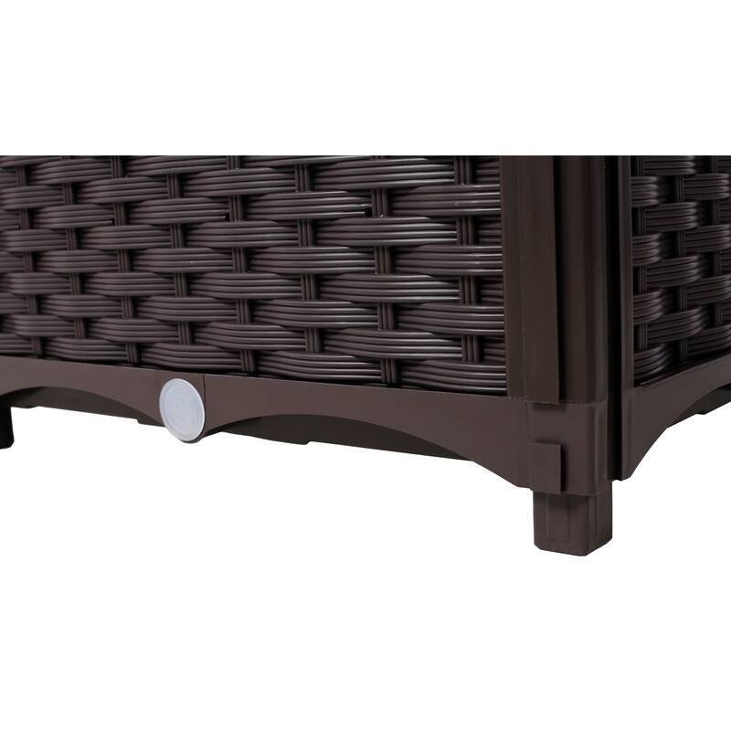 Modern Minimalist Garden Bed with Drainage Plug Raised Bottom Drainage Holes, for Vegetable Flower Herb Outdoor - 8' x 10'
