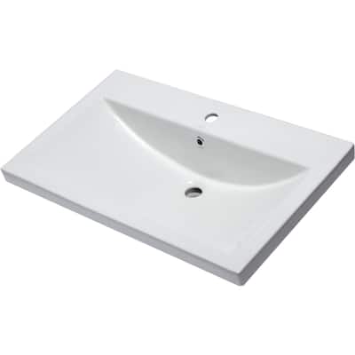Eago 31-1/2" Drop In Bathroom Sink with Overflow