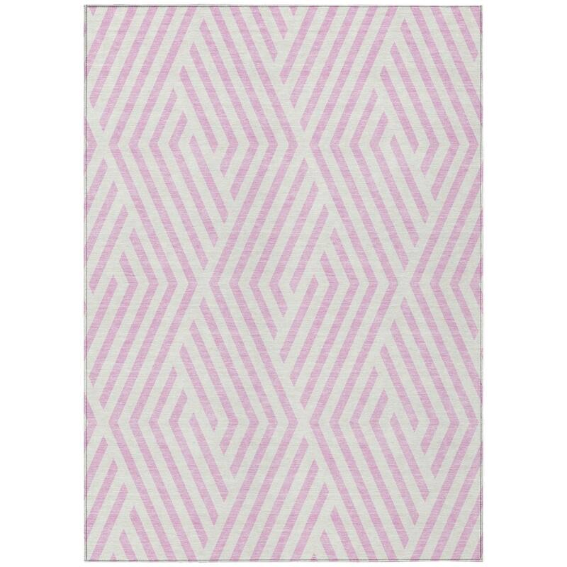 Alnafi Abstract Shapes Weather Resistant Classic Meets Modern Outdoor Rug