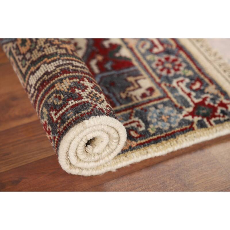 Geometric Heriz Serapi Oriental Foyer Rug Handmade Wool Carpet - 2'0" x 3'0"