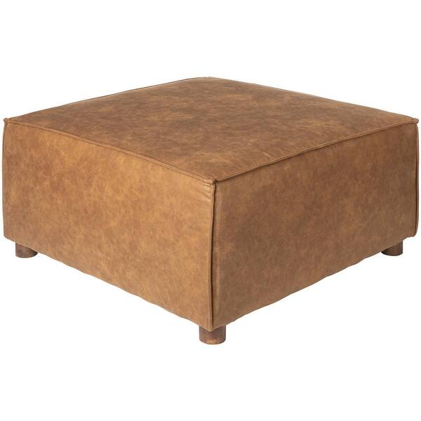 Dudlie Large Faux Leather Ottoman Bed Bath & Beyond 37781159