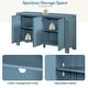 preview thumbnail 7 of 18, 4-door Storage Cabinet Navy Sideboard Buffet TV Cabinet Console Table