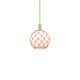 Option Champagne Bronze / White Glass with Brown Rope