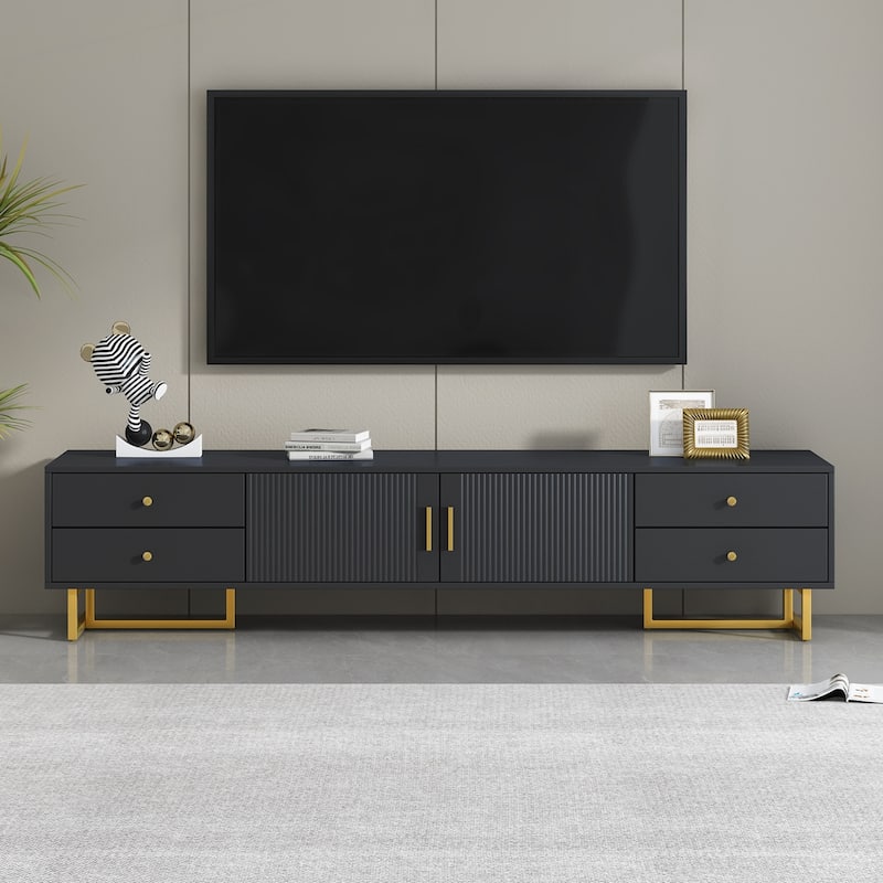 Modern TV Stand with Ample Storage and Stylish Design for Living Room