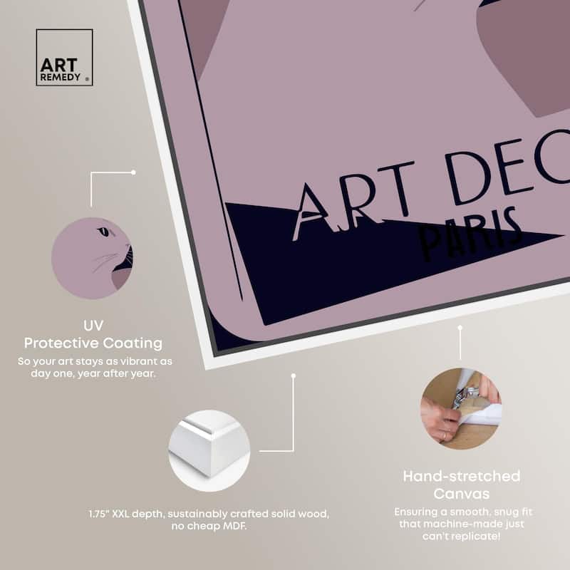 Cat Deco Canvas by Art Remedy