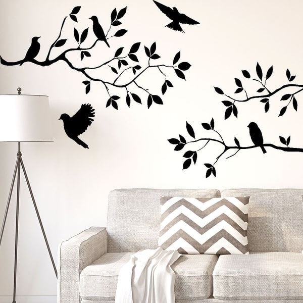 Flowers and Shapes Wall Art Accents Decals Stickers Corner Flourish Wall Decal