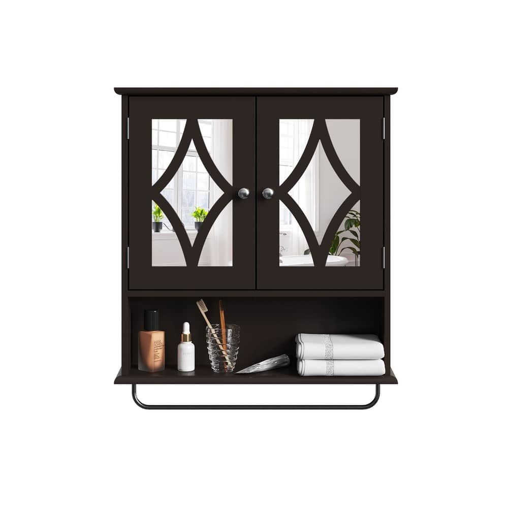 22'' W x 25.6'' H Framed Medicine Cabinet with Mirror & Adjustable Shelves