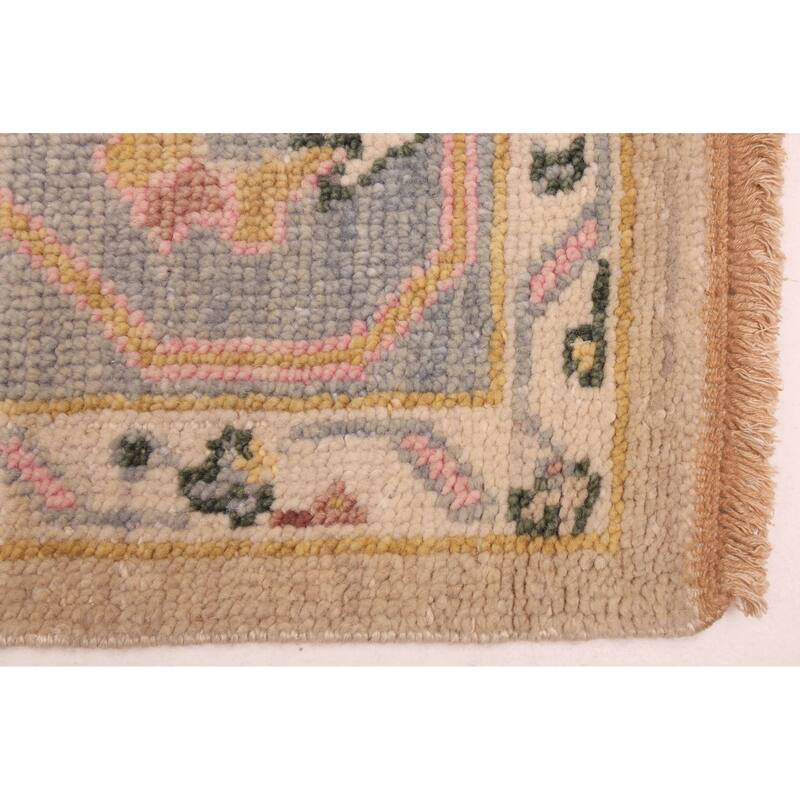 ECARPETGALLERY Hand-knotted Modern Oushak Light Khaki Wool Rug - 5'11 x 8'9
