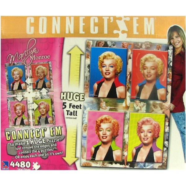 Connect Em 4 In 1 Marilyn Monroe 5ft 4480 Piece Puzzle Multi Color 11 0 X