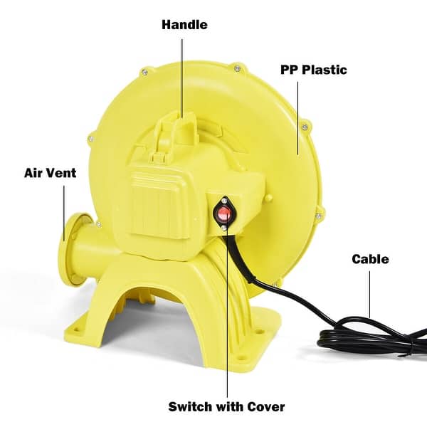 Costway Air Blower Pump Fan 480 Watt 0.6HP For Inflatable Bounce House