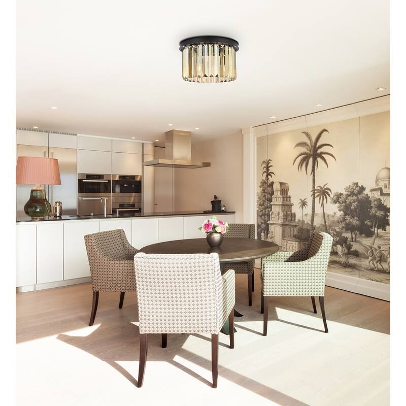 Royce Edge 3-Light Matte Black Flush Mount