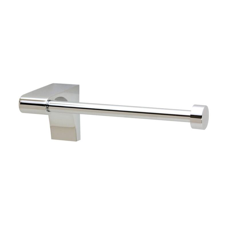 Alno Luna 4-7/8 Inch Wide Left Mount Single Post Slide On Toilet Paper