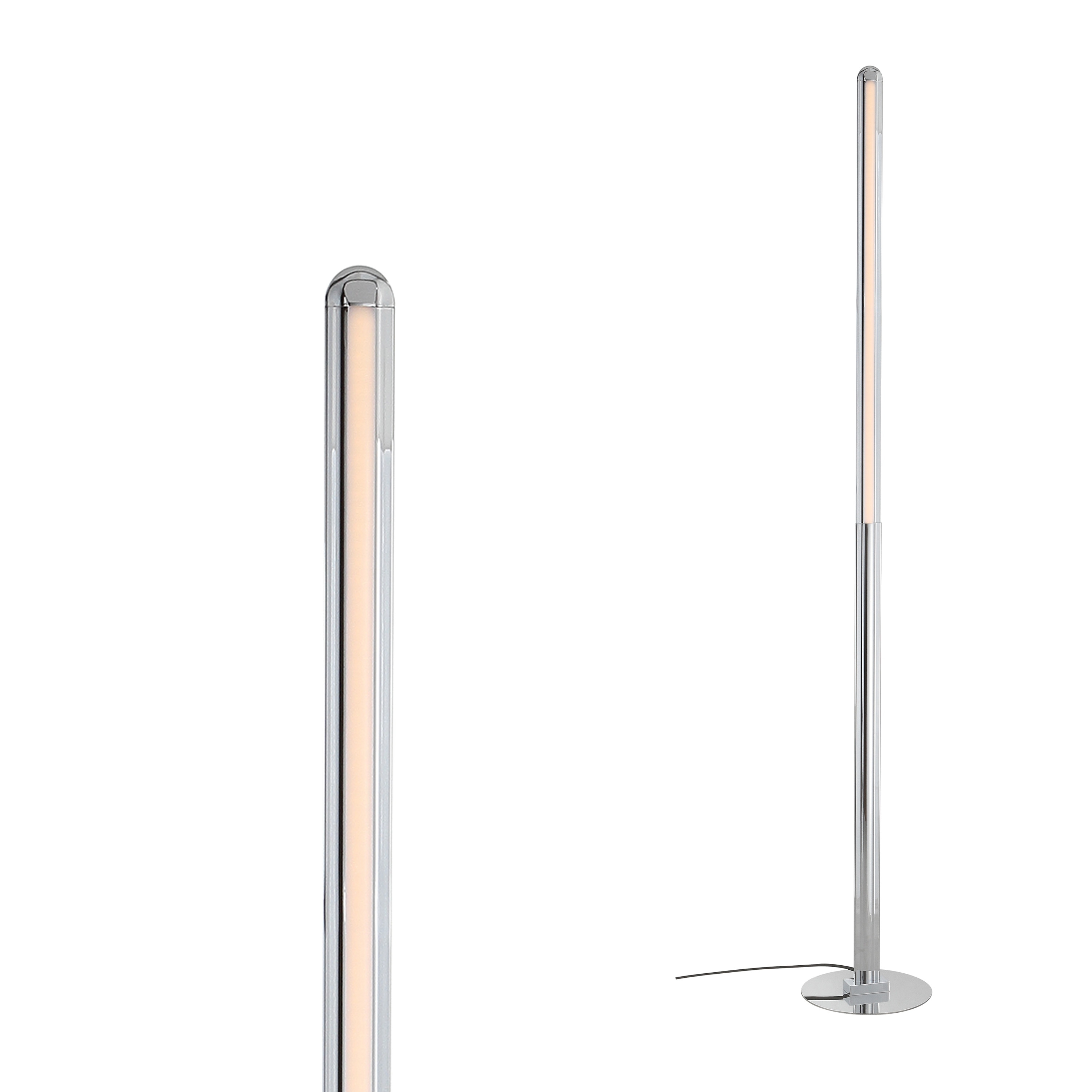 JONATHAN Y Sagwa 68" Integrated LED Metal Floor Lamp, Chrome