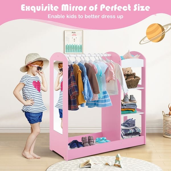 Gymax Kids Dress up Storage Hanging Armoire Dresser Costume Closet w/ - Bed Bath & Beyond - 36958299 Gymax Kids Dress up Storage Hanging Armoire Dresser Costume Closet w/ - Bed Bath & Beyond - 36958299
