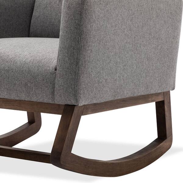 Belleze Rocking Chair Upholstered Armchair Padded Seat Gray Standard On Sale Overstock 30343305 Upholstered swivel rocking chair in light grey linen. usd