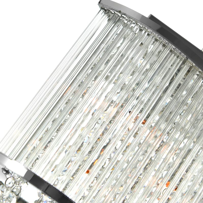 Elsa 3 Light Drum Shade Mini Pendant With Chrome Finish