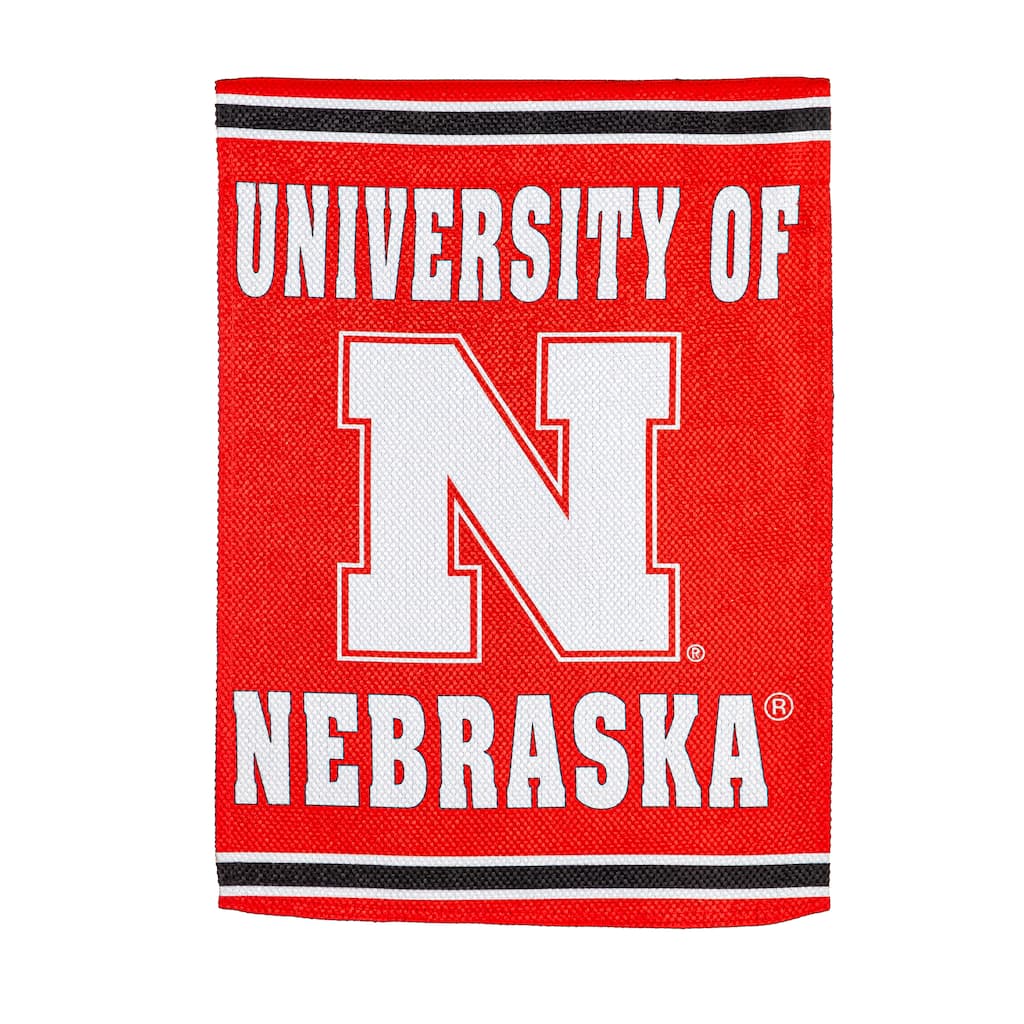 Embossed Suede Flag, House Size, University of Nebraska