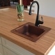 preview thumbnail 5 of 4, Sinkology Angelico Copper 15" Single Bowl Drop-In Kitchen Sink with 1 Hole