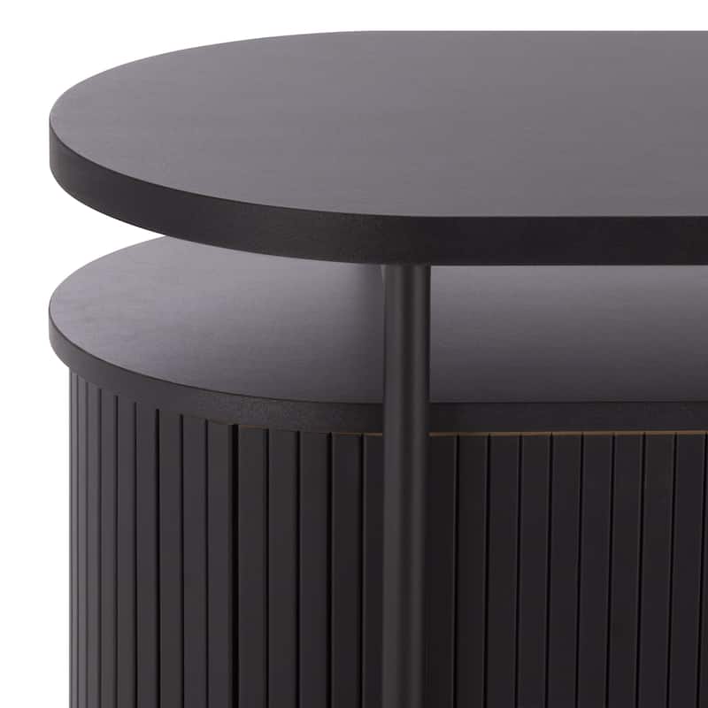 SAFAVIEH Home Etka Tambour Doors Compact Sideboard/TV Stand - 39"W x 16"D x 32"H