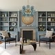 preview thumbnail 3 of 56, 18-Light Cluster Blue Glass Bubble Chandelier - 25in Wide Gold