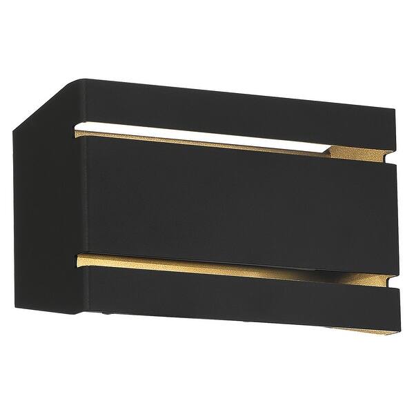 slide 2 of 7, Access Lighting La Vida Bi-Directional Wide Outdoor LED Wall Mount Black