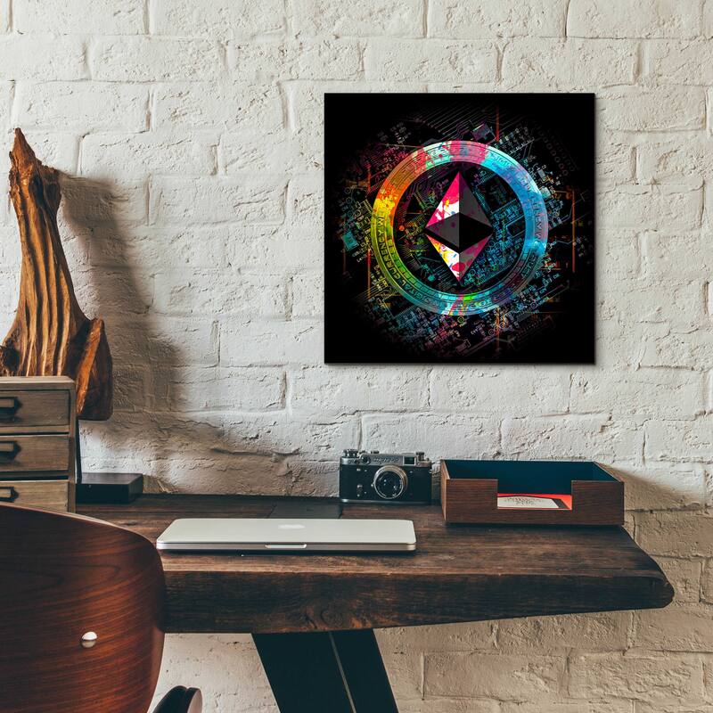 Epic Art 'Ethereum Crypto Power' by Epic Portfolio Acrylic Glass Wall Art