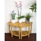 preview thumbnail 8 of 17, Solid Bamboo Spa Style Corner Bench