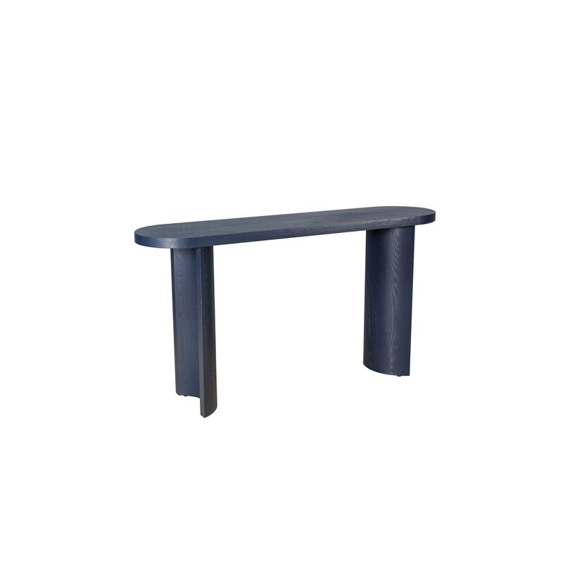 60" Entryway Table Oval Console Tables with Curved Support Legs - Available Installation Inward-facing or Outward-facing