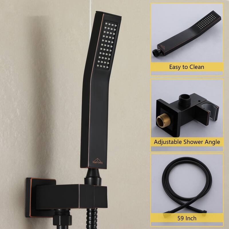 2-Function 10/12/16 In Ceiling Mounted Shower System