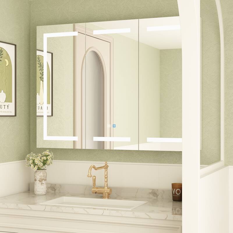Led Mirror Cabinet Bathroom Wall Mounted Medicine Cabinet Storage